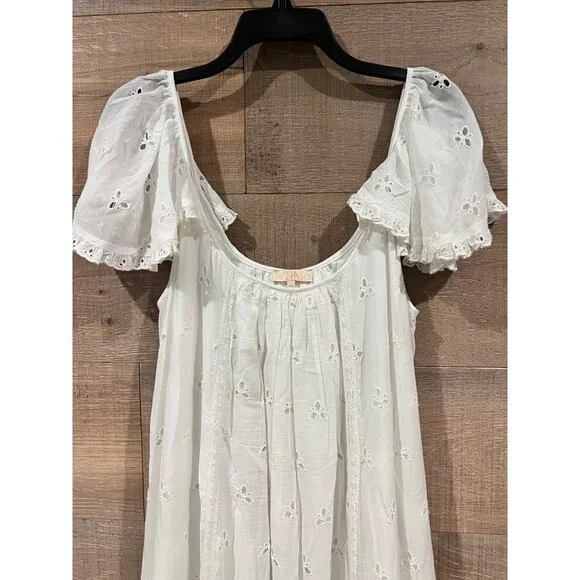 byTiMo Broderie Anglaise Midi white Dress Size S - Picture 4 of 11